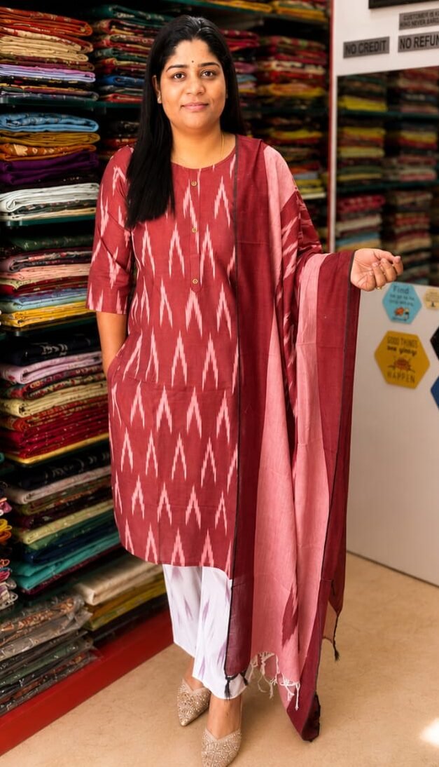 Cotton Ikkat Salwar Sets/Soft Cotton
