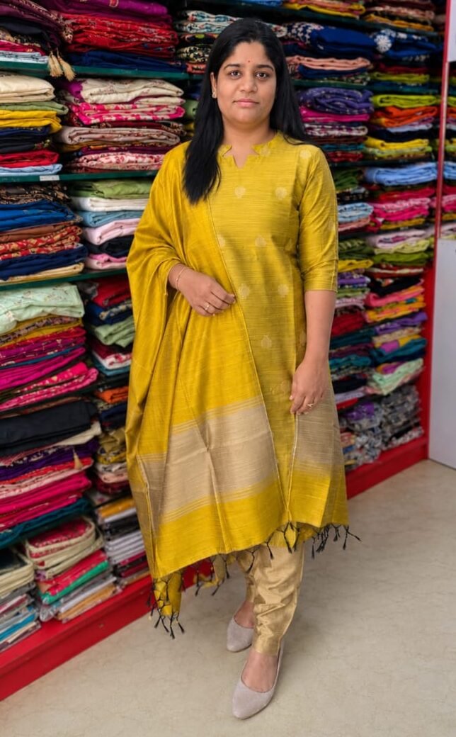 Raw silk salwar set /With lining