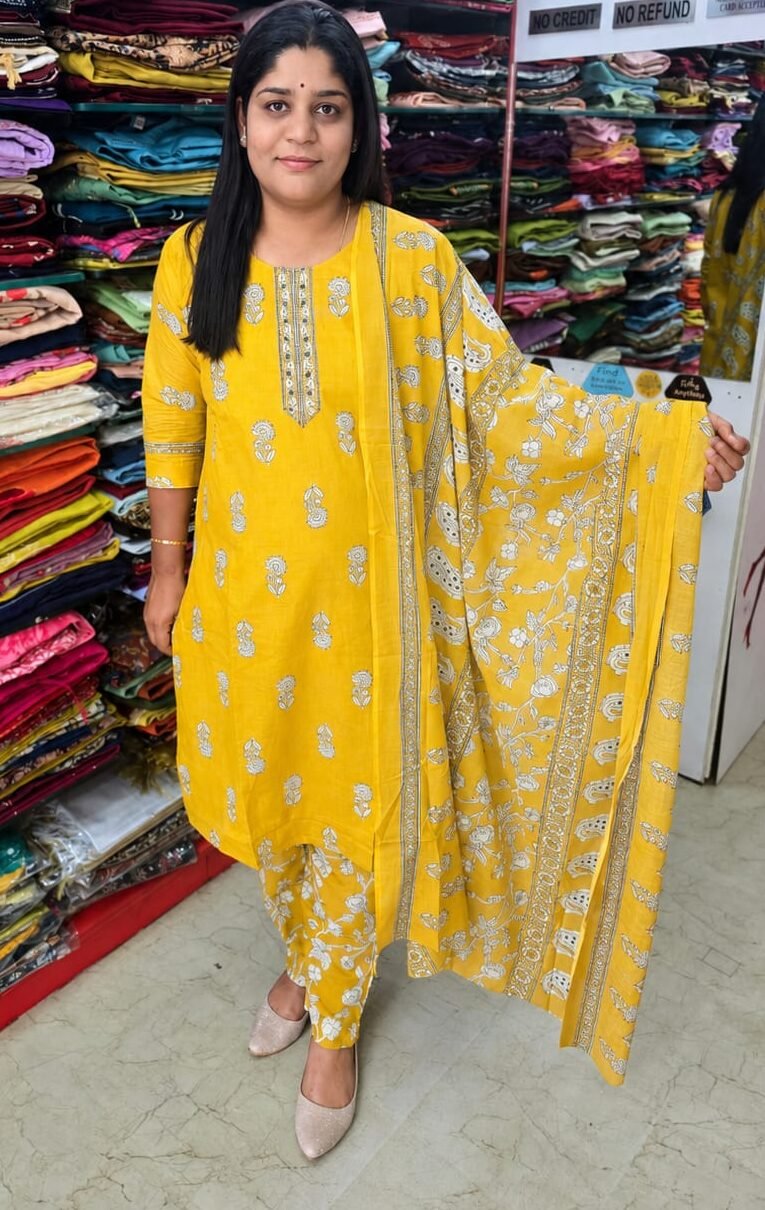 👗 Pure Cotton 3-Piece Salwar Sets | M to 2XL ✔️ 100% Pure Cotton | Fully Lined