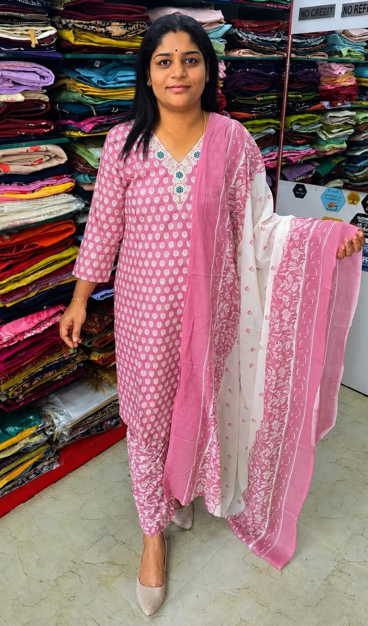 👗 Pure Cotton 3-Piece Salwar Sets | M to 2XL ✔️ 100% Pure Cotton | Fully Lined